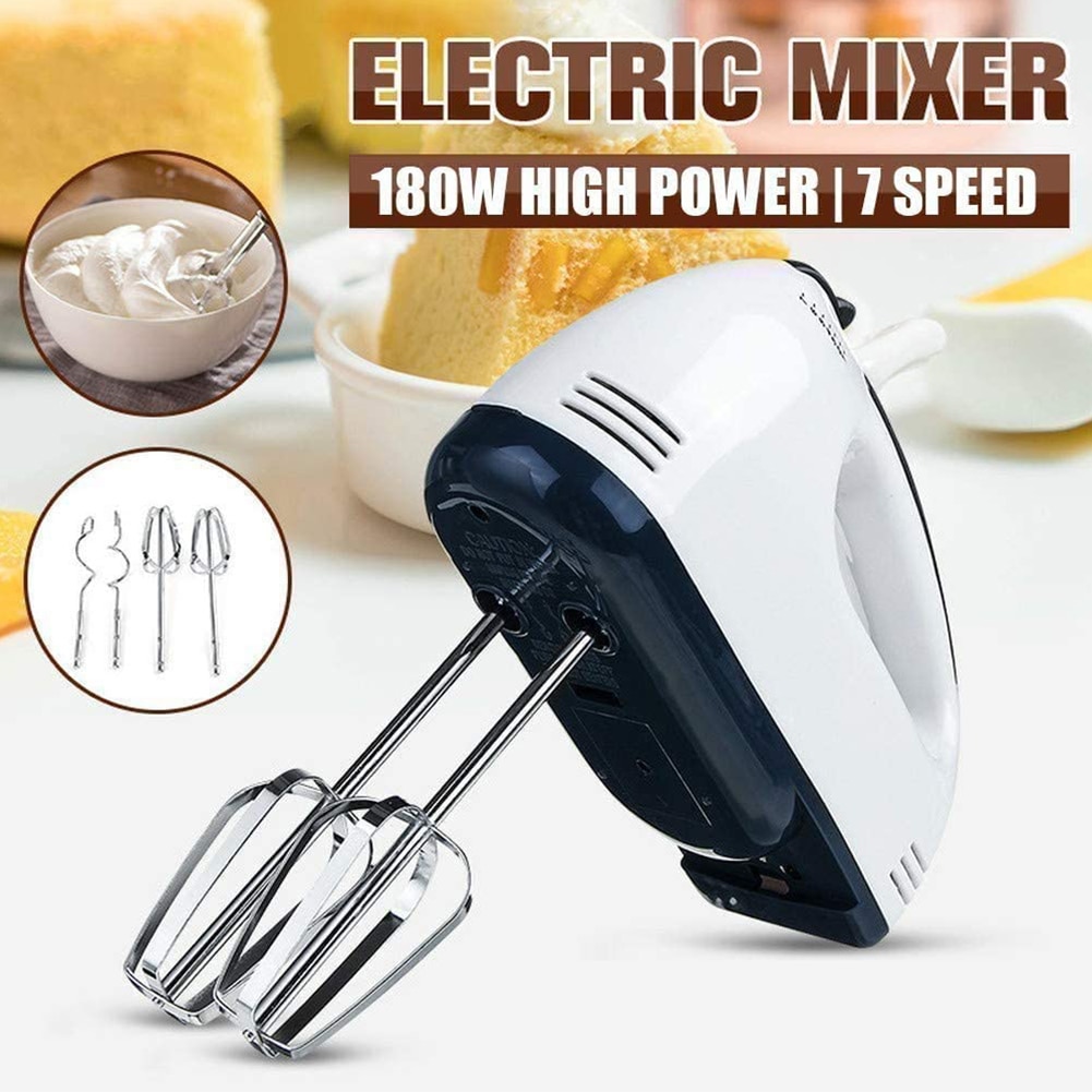 7 Speeds Electric Food Mixer Frother Beater Handheld Cake Dough Blender Mixer